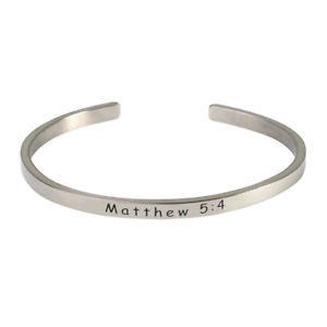 【貨物輸送無料】腕輪 付属品― スターリングカフスブレスレットマシュー54 womens bible verse sterling silver engraved cuff bracelet  mathew 54