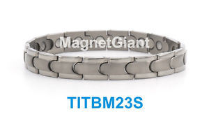 【送料無料】ブレスレット アクセサリ― ハイパワーメンズチタニウムブレスレットガウスhigh power mens magnetic titanium bracelet 5000 gauss magnets