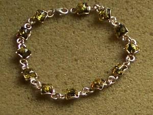 【貨物輸送無料】腕輪 付属品― 925balticamber bracelet womensilver 925 baltic green amber bracelet women