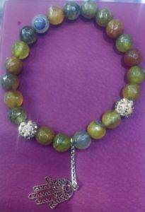 【貨物輸送無料】腕輪 付属品― モロッコファーティマビーズチェーンブレスレットvinatge moroccan fatima hand evil eye beaded charm chain bracelet