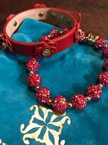 【貨物輸送無料】腕輪 付属品― バッグブティックカフブレスレットレッド with bag boutique rustic cuff bracelets red  set of 2