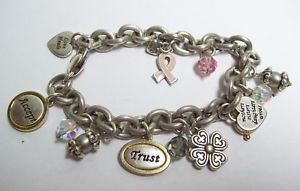 【貨物輸送無料】腕輪 付属品― ブライトン腕輪brighton  breast cancer charm bracelet