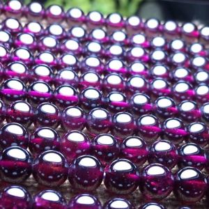 【貨物輸送無料】腕輪 付属品― ガーネットクリスタルビーズチェーン76粍 top quality natural  red  garnet crystal beads chain aaa