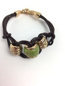 【貨物輸送無料】腕輪 付属品― スタジオブロンズブレスレットhsn studio barse gemstone bronze leather toggle bracelet