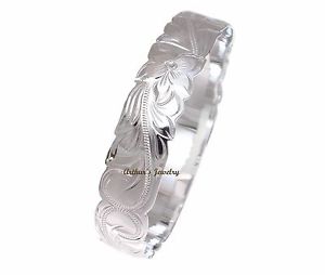 【送料無料】ブレスレット　アクセサリ―　シルバーハワイアンプルメリアブレスレットプリンセスフラワースクロールカットsilver 925 hawaiian plumeria bracelet princess cut flower scrolls 10mm