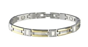 【貨物輸送無料】腕輪 付属品― エグゼクティブデュエットゴールドシルバーブレスレット sabona lady executive gem duet magnetic goldsilver bracelet, large