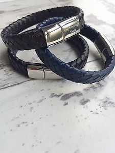 【送料無料】ブレスレット　アクセサリ―　da uomo inciso messaggio bracciale pelle con incisione personalizzatada uomo inciso messaggio bracciale pelle con incisi 17,235円