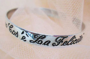 【送料無料】ブレスレット　アクセサリ&mdash;　シルバー925マンブレスレットrigid bracelet in silver 925 man or woman with phrase devotes internal or external｜hokushin