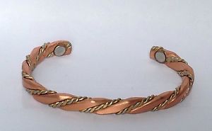 【貨物輸送無料】腕輪 付属品― セルジオブラシデザイン＃カフブレスレットsergio lub caduceus magnetic brushed design 525 copper cuff bracelet