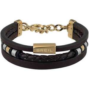 【貨物輸送無料】腕輪 付属品― ブレスレットアウターオスステンレススチールレザーブラウンoriginal breil bracelet outer male stainless steel, leather brown  tj2670