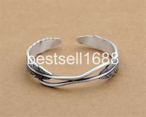 【送料無料】ブレスレット　アクセサリ―　スターリングシルバーフェザーイーグルブレスレットpure s999 sterling silver feather eagle womens bracelet 16,786円