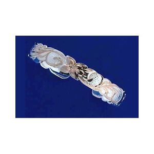 【送料無料】ブレスレット アクセサリ― 925hawaienブレスレットマンシェットreine plumeriadecoupees 6mmargent 925 hawaen bracelet manchette reine plumeria volutes dcoupes 6mm r