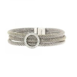 【貨物輸送無料】腕輪 付属品― スターリングシルバーラウンドブレスレットゴールドローズレディースsterling silver round charm 925 magnetic ladys bracelet gold rose womens 3row