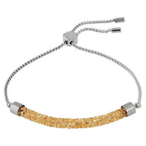 【貨物輸送無料】腕輪 付属品― スワロフスキーロングビーチステンレスブレスレット  ゴールドswarovski long beach stainless steelplated bracelet  gold
