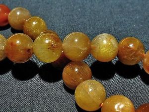 【貨物輸送無料】腕輪 付属品― 10粍3aルチルブレスレットgift bl373210粍 rare 3a natural golden rutilated quartz round beads bracelet gift bl3732