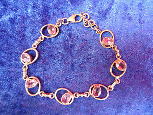 【貨物輸送無料】腕輪 付属品― stones___腕輪____925__pretty, old bracelet ____ 925 silver __ with polished, purple stones___