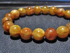 【貨物輸送無料】腕輪 付属品― 10粍3aルチルブレスレットgift bl234510粍 rare 3a natural golden rutilated quartz round beads bracelet gift bl2345