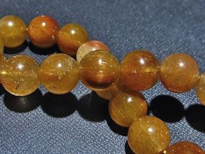 【貨物輸送無料】腕輪 付属品― 11粍ルチルラウンドブレスレットgift bl312511粍 rare natural golden rutilated quartz round beads bracelet gift bl3125