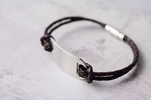 【送料無料】ブレスレット　アクセサリ―　pulsera decuero personalizado pulsera id ガマde coloresidentity pulsera de hombre cuero personalizado pulsera id gama de c