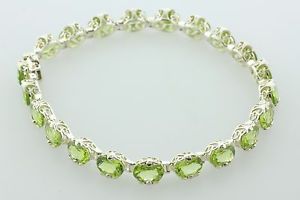 【貨物輸送無料】腕輪 付属品― ペリドットテニスブレスレットバタフライスクロールgreen peridot sterling silver tennis bracelet butterfly filigree scroll  825
