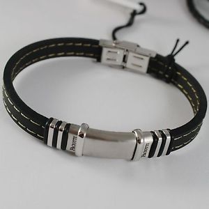 【貨物輸送無料】腕輪 付属品― メンズブレスレットスチールラバーソールブラックチェ