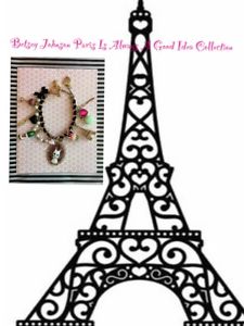 【貨物輸送無料】腕輪 付属品― ジョンソン光の都市腕輪nwot betsey johnson paris is always a good idea sparkly charm bracelet