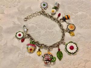 【送料無料】ブレスレット　アクセサリ―　ブライトンフラワーブレスレットビーズスワロフスキークリスタルbrighton fun flower bracelet 8 charms 5 beads swarovski crystal, silver plated 17,026円