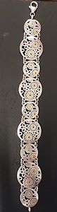 【送料無料】ブレスレット　アクセサリ―　ソリッドシルバーブレスレットデザイナーwomens solid silver bracelet 925 designer refv 437