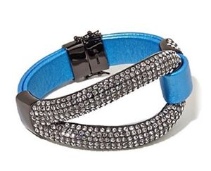 【貨物輸送無料】腕輪 付属品― ジョアンクリスタルコードブレスレットhsn joan boyce edgy diva pave crystal cord bracelet