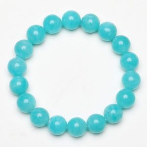 【貨物輸送無料】腕輪 付属品― クリスタルビーズブレスレットストレッチ104粍 natural amazonite crystal gemstone stretch beads bracelet thbb001