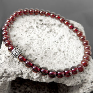 【送料無料】ブレスレット　アクセサリ―　ブレスレットガーネットスターリングシルバーマントラpassion heal bracelet high degree garnet amp; sterling silver om mantra