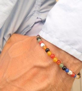 【貨物輸送無料】腕輪 付属品― ビーズスターリングシルバービーズブレスレットオニキスビーズmulticolored quartz beads sterling 925 silver bead bracelet onyx beads round red