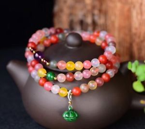 【貨物輸送無料】腕輪 付属品― ビーズ腕輪natural yanyuan agate quartz crystal beads elastic bracelet 6粍