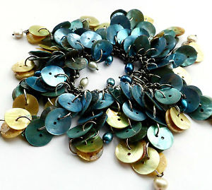 【貨物輸送無料】腕輪 付属品― シェルロングタッセルマーメイドブレスレットpearls and shell long tassel mermaid bracelet