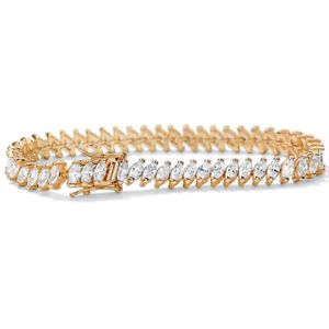 【貨物輸送無料】腕輪 付属品― ｋ庭球腕輪1325 tcw cz 14k goldplated tennis bracelet 7 14