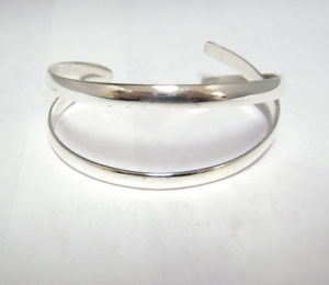 【貨物輸送無料】腕輪 付属品― スターリングシルバーダブルカフブレスレットsterling silver double cuff bracelet                                       dn