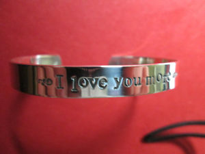 【貨物輸送無料】腕輪 付属品― ソリッドスターリングシルバー…メッキ…腕輪i love you more   solid sterling silver… not plated… bracelet
