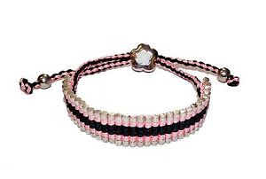 【送料無料】ブレスレット　アクセサリ―　キャンディブリングスターリングシルバーピンクコードブレスレット￥candy bling sterling silver amp; pink cord friendship bracelet rrp 85