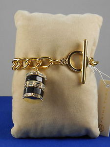 【貨物輸送無料】腕輪 付属品― リンクチェーンクリスタルバゲットトグルブレスレットtrina turk gold plated curb link chain crystal baguette charm toggle bracelet