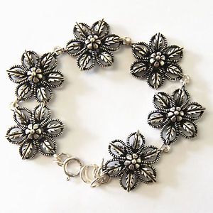 【貨物輸送無料】腕輪 付属品― ブレスレットスターリングシルバーbeautiful flower bracelet 925sterling silver