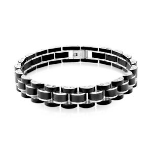 【送料無料】ブレスレット　アクセサリ―　アルジェントdonna uomo bracciale bracciale a maglie in argento nero