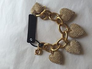 【送料無料】ブレスレット　アクセサリ―　ニューjブレスレット j crew bracelet brass clear crystal flower chunky heart charms 17,266円
