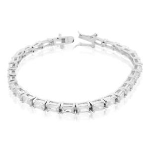 【貨物輸送無料】腕輪 付属品― 925 スターリング白いことcz庭球腕輪7925 sterling silver rectangular white clear cz tennis bracelet, 7