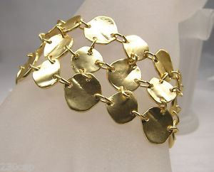 【貨物輸送無料】腕輪 付属品― スルタンゴールドトリプルローディスクリンクブレスレットkarine sultan gold triple row confetti disc link bracelet ship free to us
