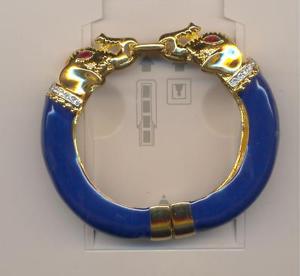 【貨物輸送無料】腕輪 付属品― ケネスレーンエナメルブレスレットkenneth lane elephants  head  blue  enamel bracelet