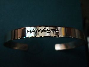 【貨物輸送無料】腕輪 付属品― 腕輪…ソリッドスターリングシルバー…メッキ…腕輪namaste  bracelet solid sterling silver… not plated… bracelet