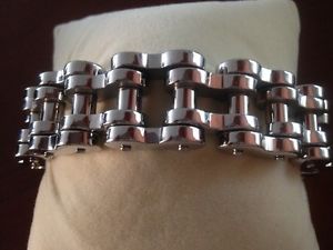 【送料無料】ブレスレット　アクセサリ―　ステンレススチールブレスレットリンクチェーンリザーブstainless steel bracelet xxl link curb chain 23cm 200 gramm reserve ab10
