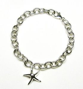 【送料無料】ブレスレット　アクセサリ―　リンクソリッドスターリングシルバーブレスレット listingstarfish charm link solid sterling silver bracelet 7 18,485円