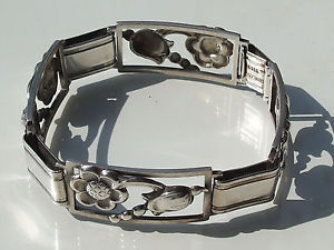 【貨物輸送無料】腕輪 付属品― ブレスレットアールデコシルバーnice bracelet has deco floral silver 9301000 19糎 length