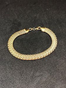【貨物輸送無料】腕輪 付属品― スターリングシルバーブレスレットラミネートbracelet インチ sterling silver worked laminate yellow